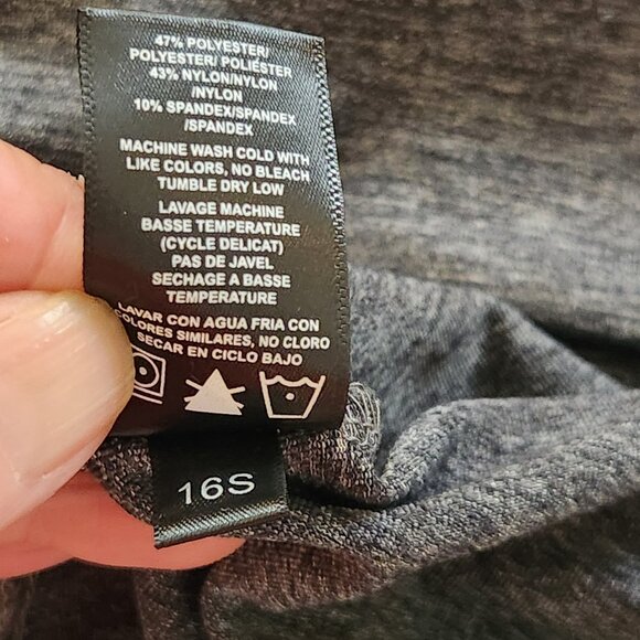 KUHL Mova Aktiv charcoal grey tank dress cutout back - Picture 3 of 11